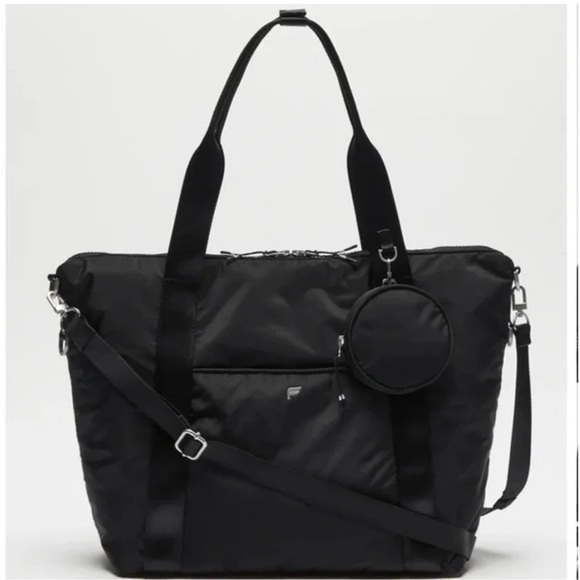 Fabletics black everyday tote bag for men and women. - Picture 1 of 3